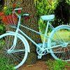 Green Bicycle Paint By Number