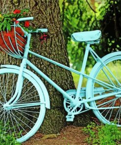 Green Bicycle Paint By Number