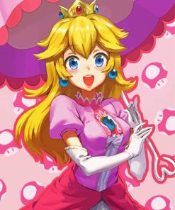 Cute Princess Peach Paint By Number