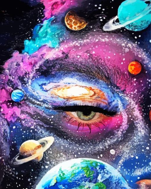 Galaxy Lady Eye Paint By Number