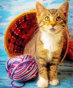 Kitten With Yarn Paint By Number