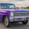 Purple Chevy Nova Paint By Number