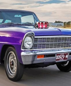 Purple Chevy Nova Paint By Number