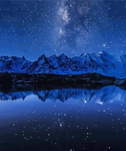 Starry Night Lake Reflection Paint By Number