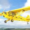 Yellow Piper Cub Paint By Number