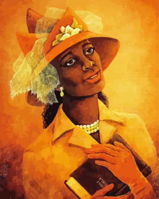 African Woman With Hat Paint By Number