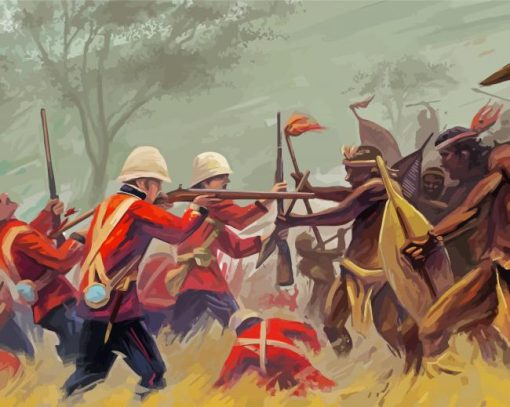 Anglo Zulu War Art Paint By Number