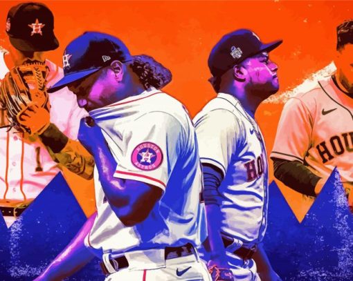 Baseball Astros Team Paint By Number