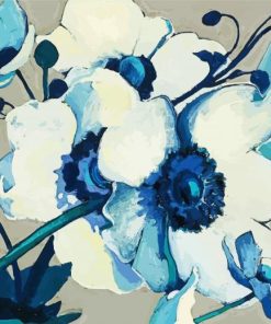 Blue And Blue Flowers Paint By Number