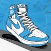 Blue Nike Jordan Paint By Number