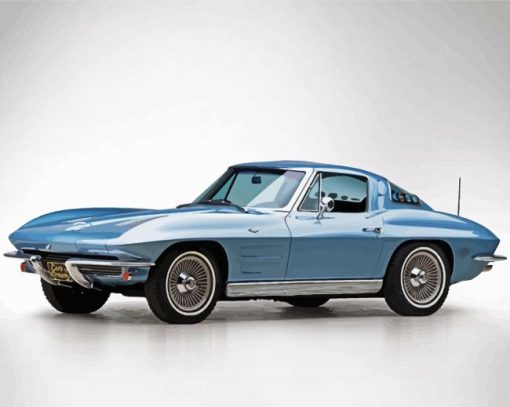 Blue Splite Window Corvette Paint By Number