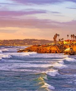 California San Diego Sunset Cliffs Paint By Number