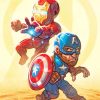 Captain America And Iron Man Paint By Number