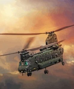 Chinook Helicopter Paint By Number