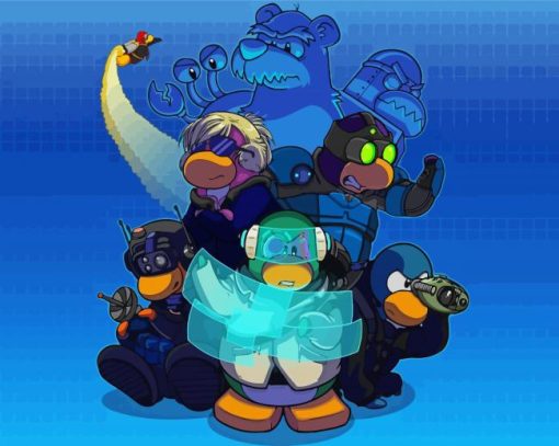 Club Penguin Game Paint By Number