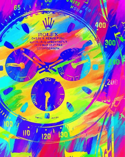 Colorful Rolex Watch Paint By Number