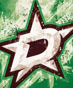 Dallas Stars Hockey Logo Paint By Number