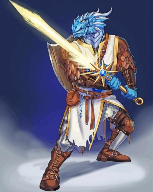 Dragonborn Paladin Paint By Number