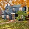 Fall Colonial House Paint By Number