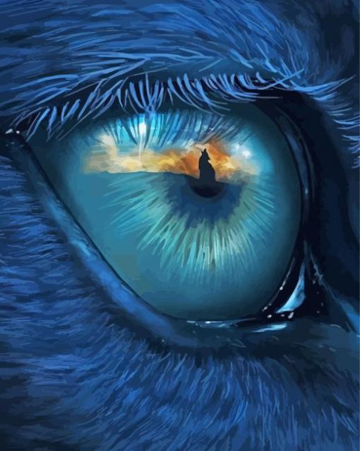 Fantasy Wolf Eye Paint By Number