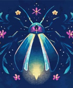 Fireflies Illustration Paint By Number