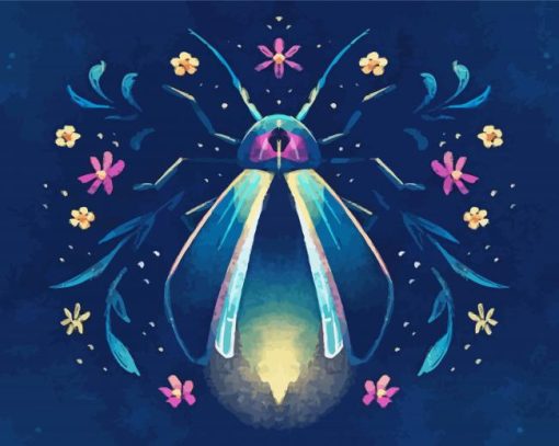 Fireflies Illustration Paint By Number