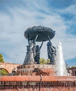 Fountain In Michoacan Paint By Number