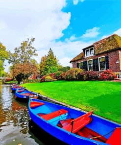 Giethoorn Boats Paint By Number