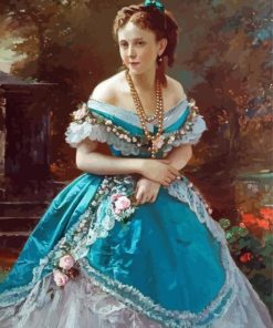 Girl In Victorian Dress Paint By Number