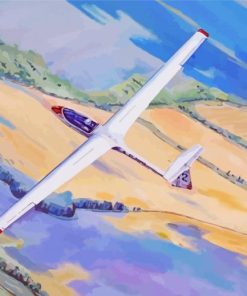 Glider Aircraft Art Paint By Number