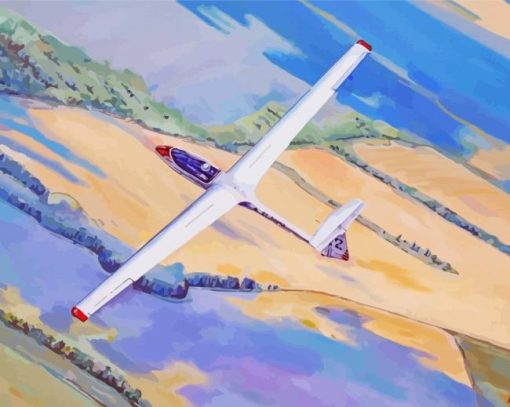 Glider Aircraft Art Paint By Number