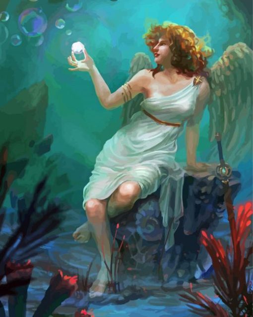 Greek Woman Underwater Paint By Number