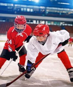 Ice Hockey Girls Paint By Number