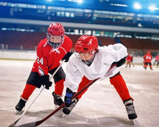 Ice Hockey Girls Paint By Number