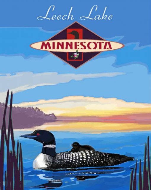 Leech Lake Poster Paint By Number