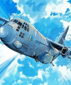 Military Ac 130 Airplane Paint By Number