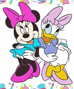 Minnie Mouse And Duck Paint By Number