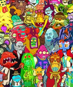 Monsters Rick And Morty Characters Paint By Number