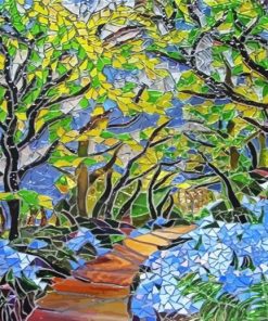 Mosaic Trees Paint By Number