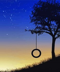 Night Tree Swing Paint By Number