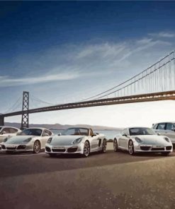 Oakland Bay Bridge Porsche Car Paint By Number