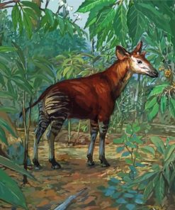 Okapi In Jungle Paint By Number