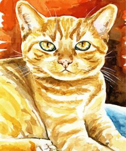 Orange Tabby Cat Art Paint By Number