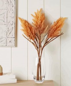 Pampas Grass In Glass Vase Paint By Number