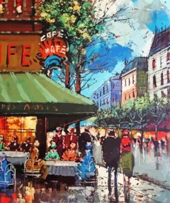 Paris Cafe Scene Paint By Number