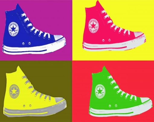 Colorful Converse Art Paint By Number