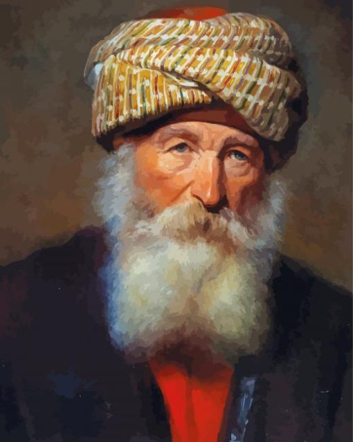 Oriental Man Portrait Paint By Number