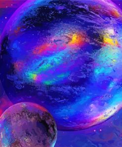 Raibow Planet Art Paint By Number