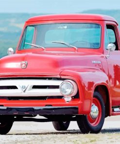 Red 53 Ford Truck Paint By Number