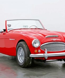 Red Austin Healey Car Paint By Number